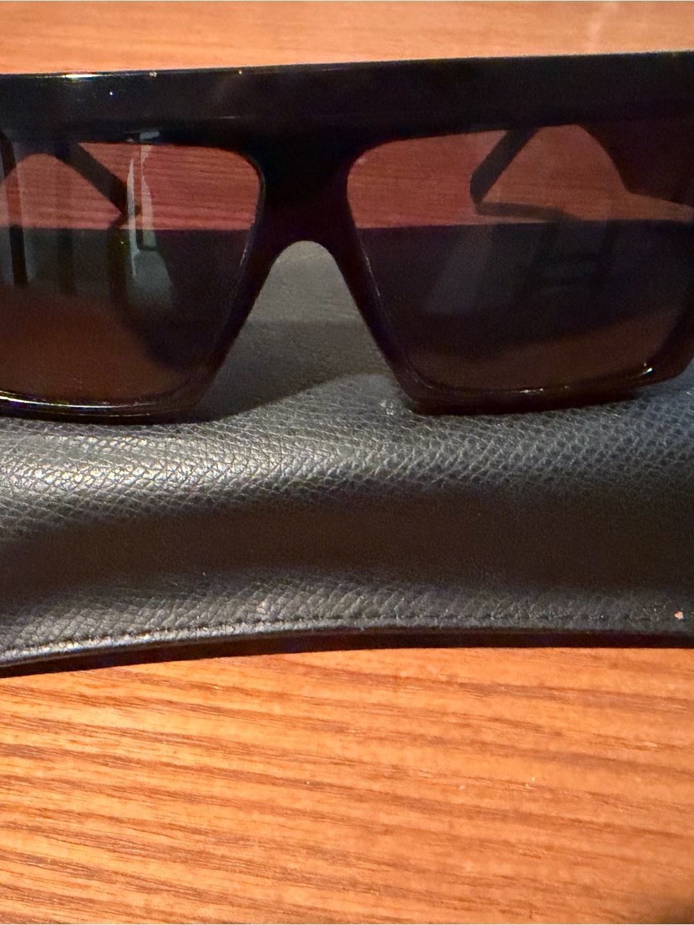 Celine black shield sunglasses